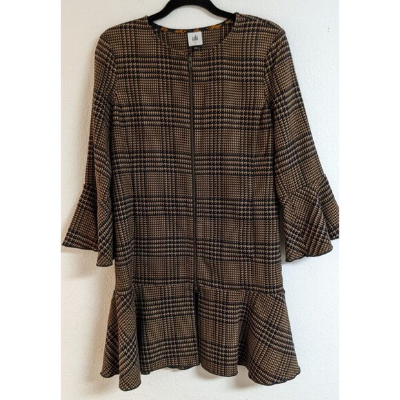 Cabi # 3902 Flounce Plaid Longline Full-Zip Jacket Fall 2020 Size Small - Picture 3 of 15